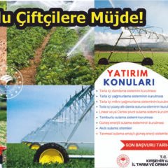 Mucurlu Çiftçilere Müjde!